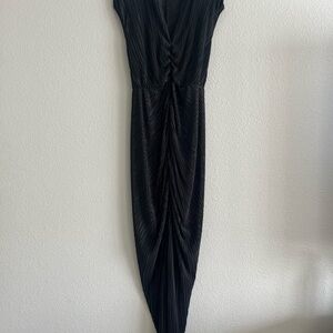 Good American Black Asymmetrical Dress
